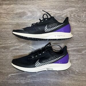 Black & Purple Nike Pegasus 37 women's size 10 shoes
